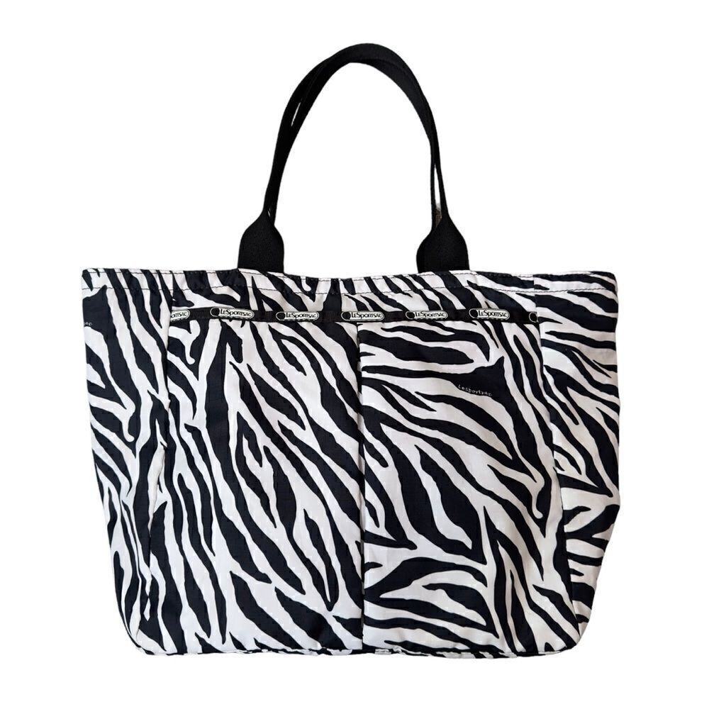 Le Sportsac Black & White Zebra Tote Bag